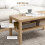Homcom Mesa de Centro Marrón 90 x 45 x 44.5 cm 6