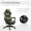 Vinsetto Silla para Gaming Verde 65 x 70 x 128.5 cm 4