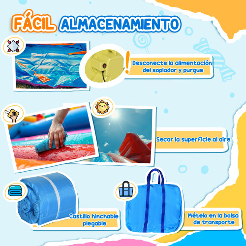 Outsunny Castillo Hinchable Multicolor 330 x 245 x 215 cm 2