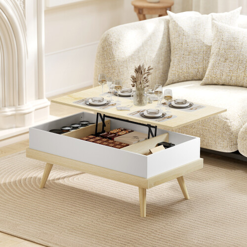 Homcom Mesa de Centro Marrón 100 x 79 x 54 cm 1