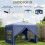 Outsunny Carpa Plegable Azul 295 x 295 x 258 cm 4