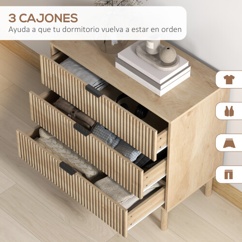 Homcom Cómoda Marrón 80 x 40 x 77.5 cm 2