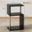 Homcom Mesa Auxiliar Negro 44 x 38 x 75 cm 3