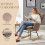 Homcom Silla Mecedora Marrón 71 x 98.5 x 97 cm 6
