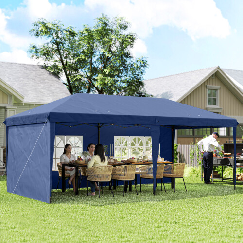 Outsunny Carpa Plegable Azul 585 x 295 x 272 cm 1