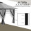 Outsunny Carpa Plegable Gris 392 x 392 x 283 cm 6