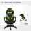 Vinsetto Silla para Gaming Verde 65 x 70 x 128.5 cm 6