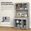 Homcom Alacena de Cocina Gris 100 x 40 x 180 cm 4