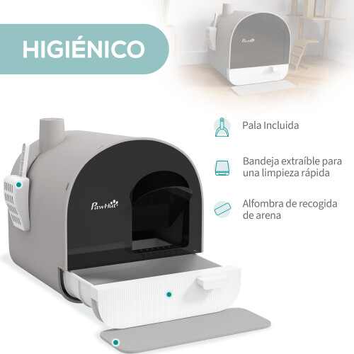 PawHut Arenero para Gato Gris 43 x 44 x 47 cm 1