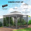 Outsunny Carpa Plegable Gris 325 x 325 x 270 cm 4
