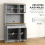 Homcom Alacena de Cocina Gris 100 x 40 x 180 cm 5