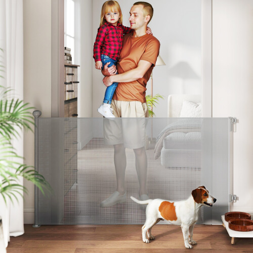 PawHut Barrera para Perro Gris 146 x 9 x 86.5 cm 2