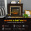 Homcom Chimenea Eléctrica Marrón 80 x 21.6 x 67.8 cm 4