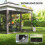 Outsunny Carpa Plegable Gris 325 x 325 x 270 cm 6
