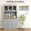 Homcom Alacena de Cocina Gris 100 x 40 x 180 cm 2