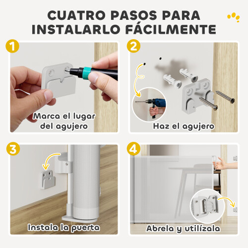 PawHut Barrera para Perro Gris 146 x 9 x 86.5 cm 1