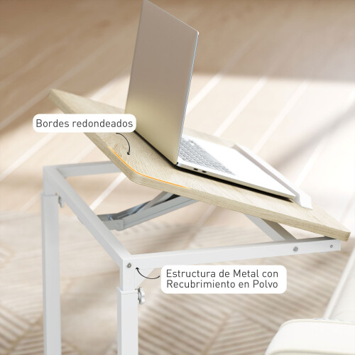 Homcom Mesa Auxiliar Marrón 55 x 36 x 82.5 cm 1