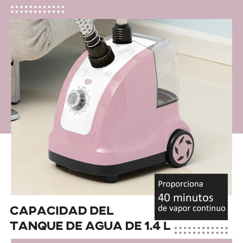 Homcom Plancha de Vapor Rosa 26 x 21.5 x 146 cm 1