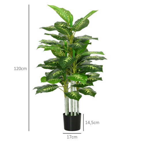 Homcom Planta Artificial Verde 17 x 17 x 120 cm 2