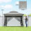 Outsunny Carpa Plegable Gris 325 x 325 x 270 cm 3