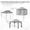 Outsunny Carpa Plegable Gris 325 x 325 x 270 cm 4