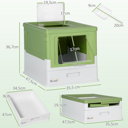 PawHut Arenero para Gato Multicolor 47.5 x 35.5 x 36.7 cm 2
