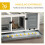 PawHut Conejera de Madera Gris 108 x 58 x 73.5 cm 4