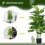 Homcom Planta Artificial Verde 17 x 17 x 120 cm 5