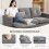 Homcom Sofá Chaise Longue Gris 186 x 130 x 84 cm 2