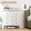Homcom Cómoda para Dormitorio Blanco 80 x 40 x 78.5 cm 5