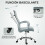 Vinsetto Silla de Escritorio Gris 54 x 62 x 114 cm 6