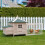 PawHut Gallinero de Madera Marrón 196 x 76 x 97 cm 2