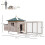 PawHut Gallinero de Madera Marrón 196 x 76 x 97 cm 3