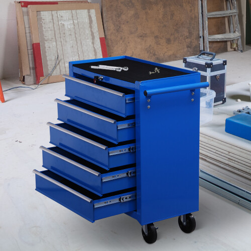 Homcom Carro de Herramienta Azul 67.5 x 33 x 77 cm 2