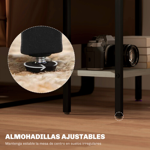 Homcom Mesa Auxiliar Gris 43 x 18 x 62.5 cm 1
