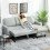 Homcom Sofá Cama Gris 197 x 129 x 85 cm 2