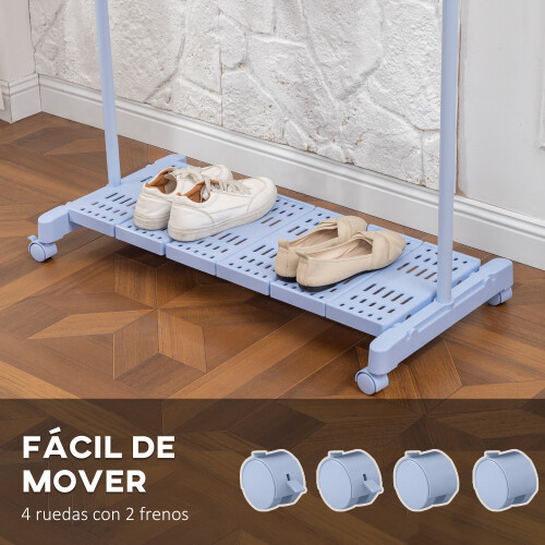Homcom Tendedero de Ropa Bicolor 159 x 42 x 168 cm 2