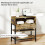 Homcom Mesa Auxiliar Marrón 60 x 30 x 66.5 cm 5