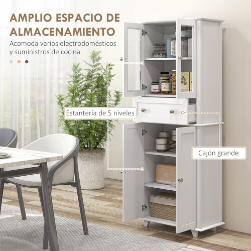 Homcom Alacena de Cocina Blanco 61 x 35 x 168.5 cm 2