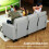 Homcom Sofá Cama Gris 197 x 129 x 85 cm 4