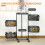 Homcom Carrito de cocina Negro 33 x 33 x 77 cm 3