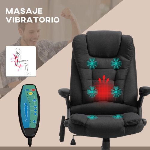 Vinsetto Silla de Masaje Negro 68 x 72 x 120 cm 1
