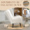 Homcom Silla Mecedora Beige 67 x 82 x 100 cm 5