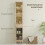 Homcom Columna de Baño Marrón 33 x 30 x 170 cm 5