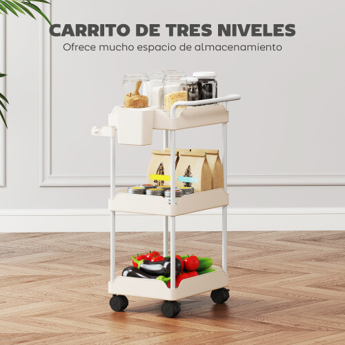 Homcom Carrito de Cocina Blanco 42 x 42.5 x 76 cm 1