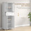 Homcom Alacena de Cocina Blanco 61 x 35 x 168.5 cm 4