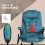 Vinsetto Silla de Masaje Azul 68 x 72 x 120 cm 4
