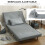 Homcom Sillón Cama Gris 90 x 78 x 79 cm 5