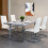 Homcom Sillas de Comedor Beige 45 x 61 x 98 cm 10
