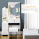 Homcom Tocador con Espejo Blanco 80 x 38 x 143 cm 3